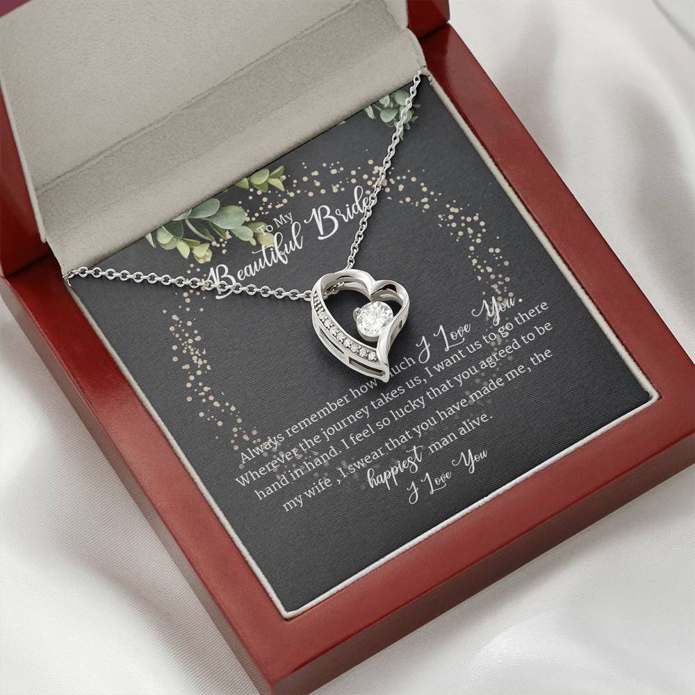 Beautiful Bride From Groom Forever Love Necklace Agreed To Be My Wife