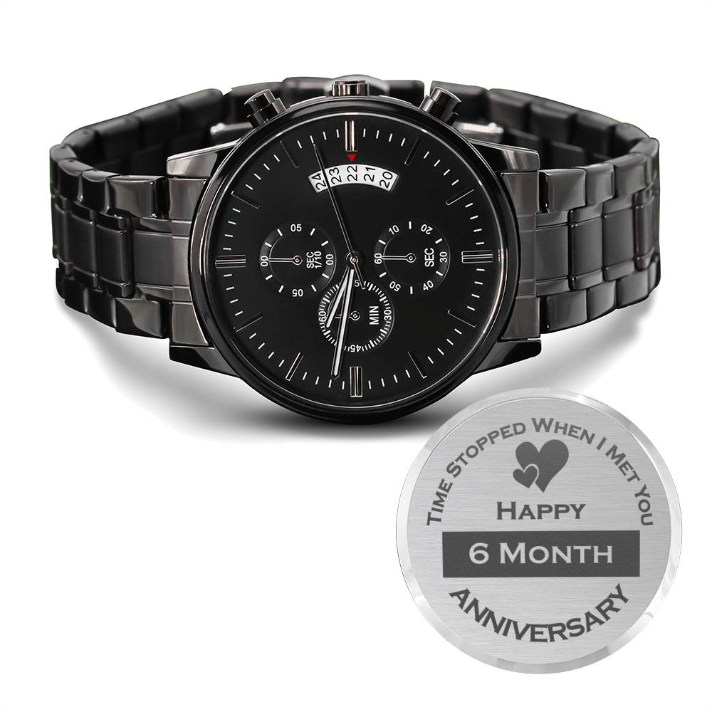 6 Month Anniversary Gift For Him, Boyfriend/Husband Gift, Personalized Watch