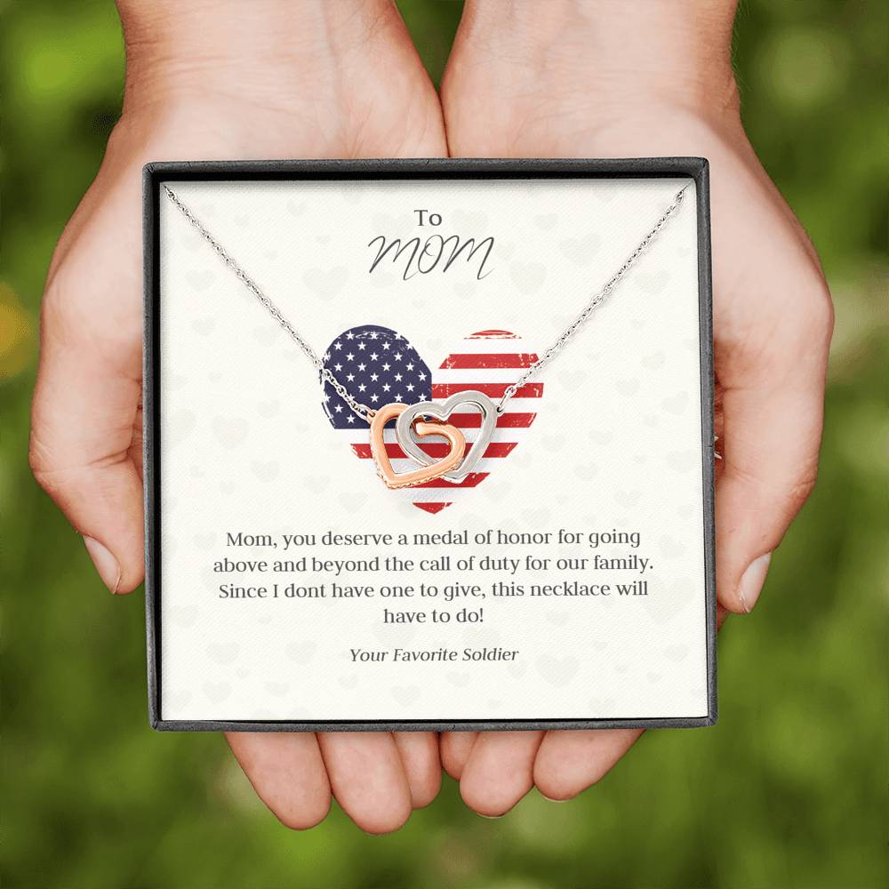 Medal of Honor Mom Heart Necklace