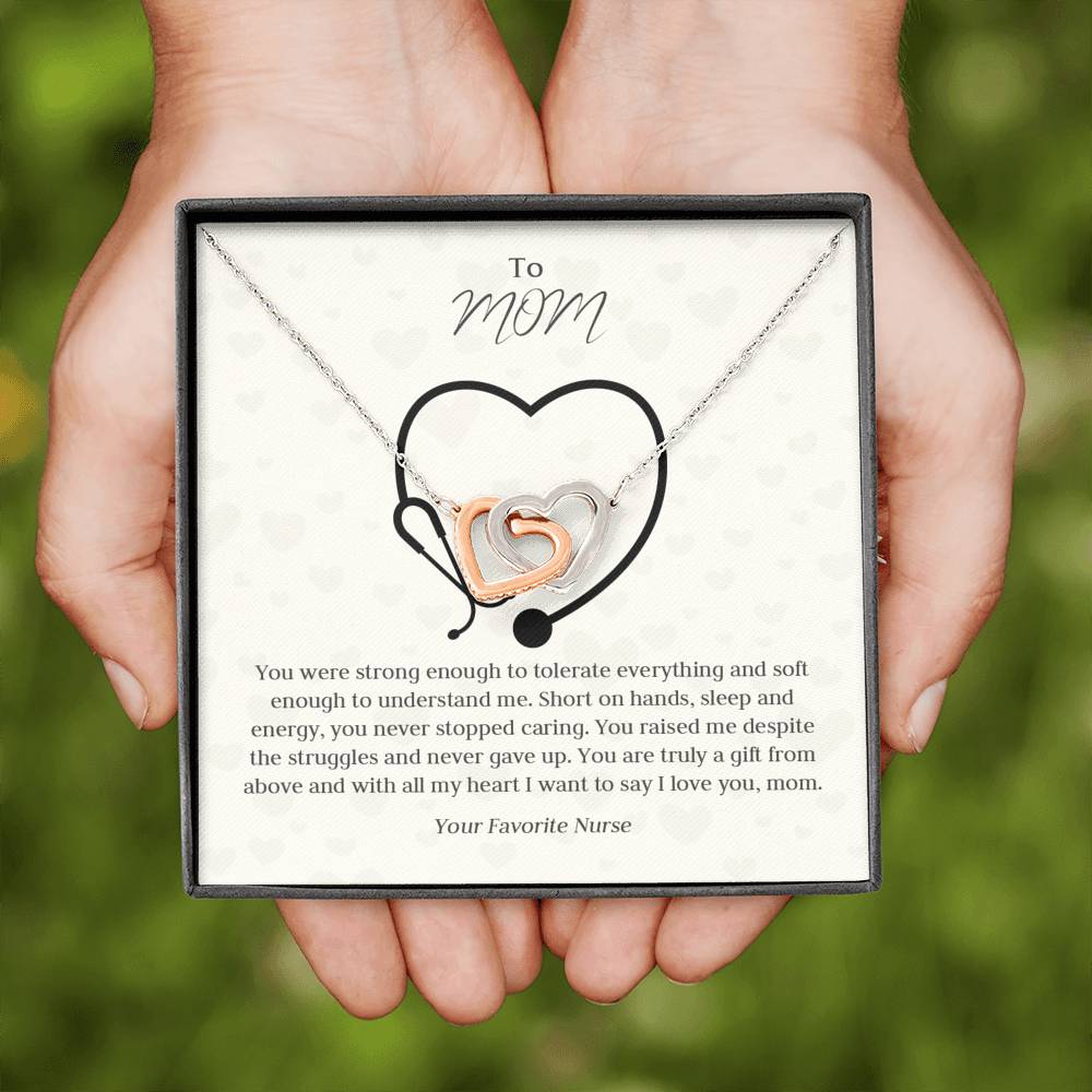 Strong Enough Mom Heart Necklace