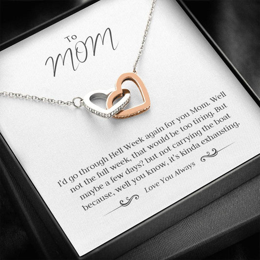 Hell Week Mom Heart Necklace
