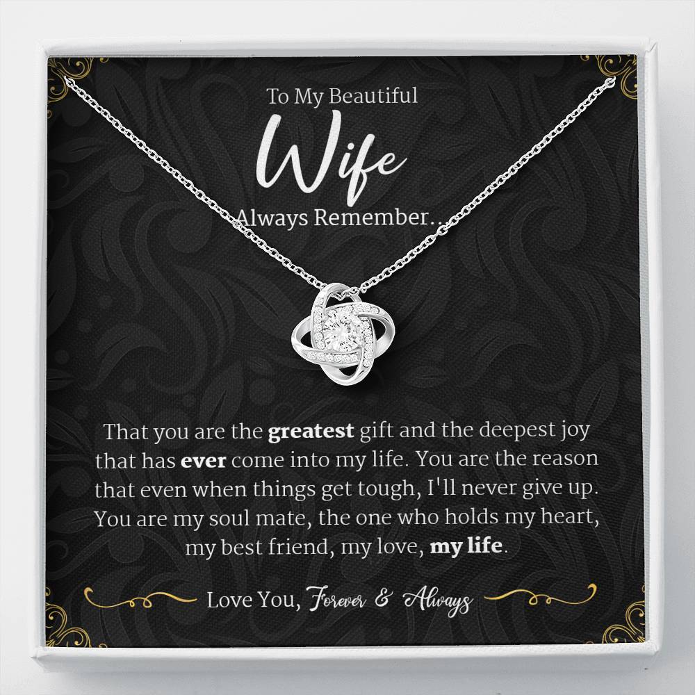 To My Wife Necklace, Anniversary Gift For Wife, Gift for Wife Birthday, Gift For Wife, Necklace for Wife, Christmas Gift For Wife