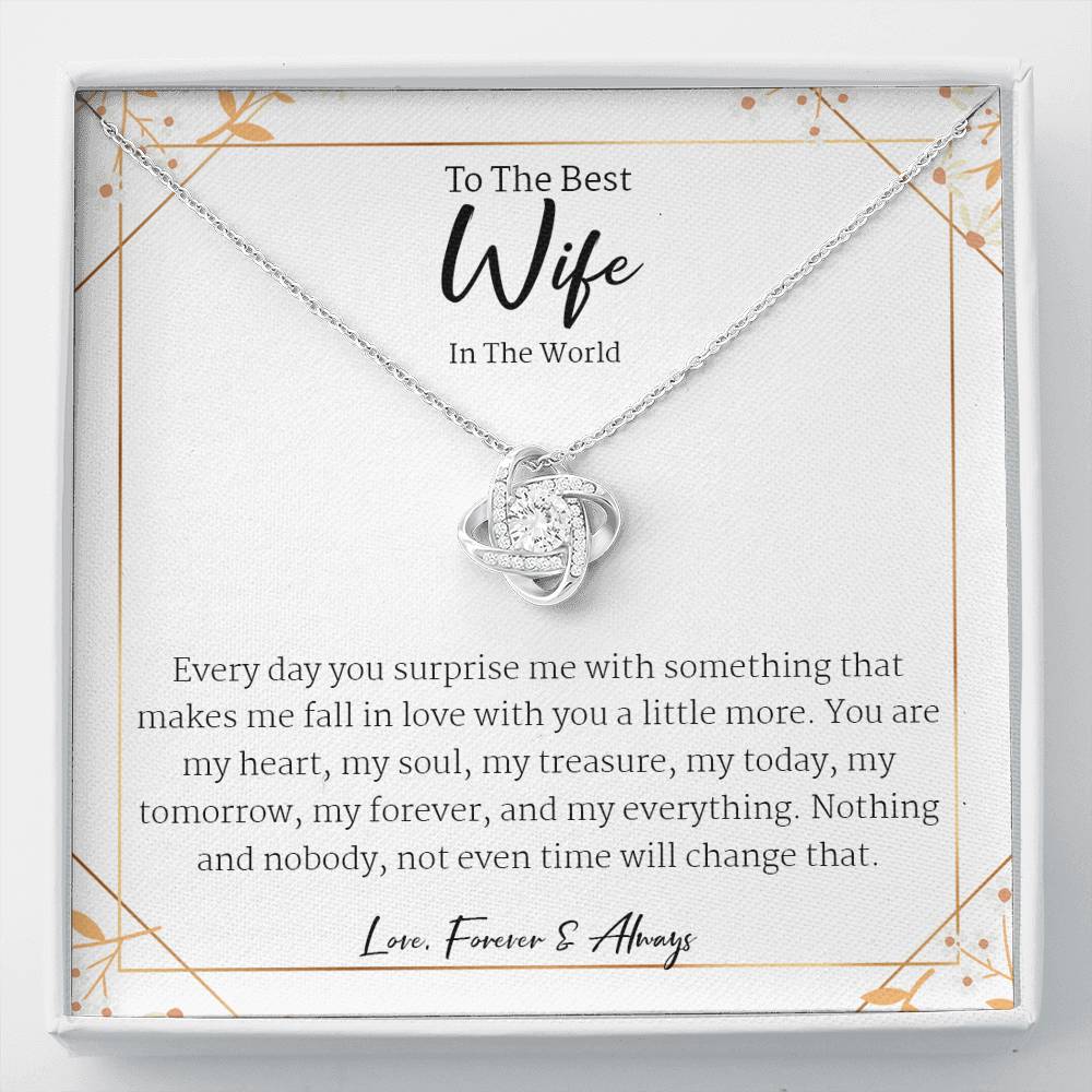 To My Beautiful Wife Necklace - Anniversary Gift for Wife, Birthday Gift for Wife, Gift for Wife, Necklace for Wife,