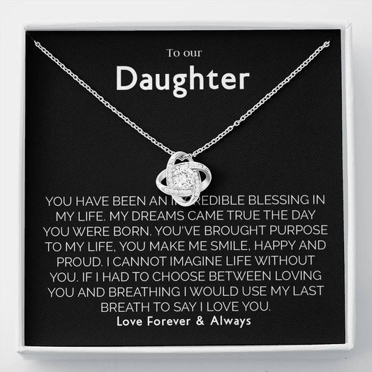Gift for Daughter from Mom Dad, Birthday, Christmas, Graduation Gift for Daughter To Our Daughter Necklace T-0082