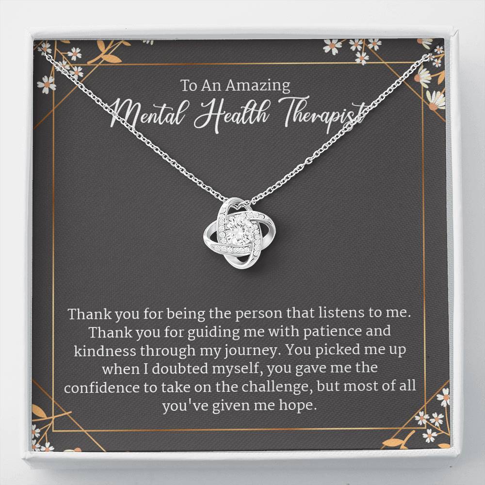 Thank You Gift For Mental Health Therapist Jewelry, Gift for Therapist, Goodbye Gift for Therapist Necklace