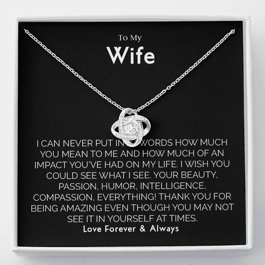 To My Wife Necklace - Anniversary, Birthday, Christmas Gift for Wife, Necklace for Wife, Gift for Wife Birthday T-0052