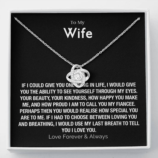 To My Wife Necklace - Anniversary, Birthday, Christmas Gift for Wife, Necklace for Wife, Gift for Wife Birthday T-0028