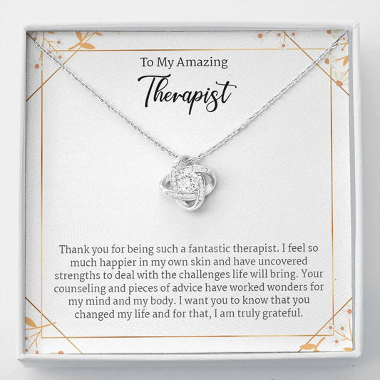 Mental Health Therapist Gift, Respiratory Therapist Gifts, Love Knot Necklace
