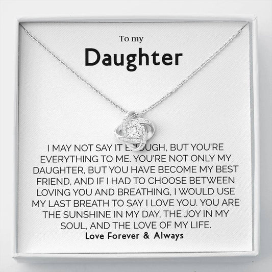 Gift for Daughter from Mom Dad, Birthday, Christmas, Graduation Gift for Daughter To Our Daughter Necklace T-0076