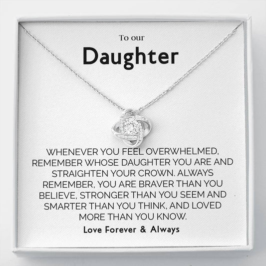 Gift for Daughter from Mom Dad, Birthday, Christmas, Graduation Gift for Daughter To Our Daughter Necklace T-0073