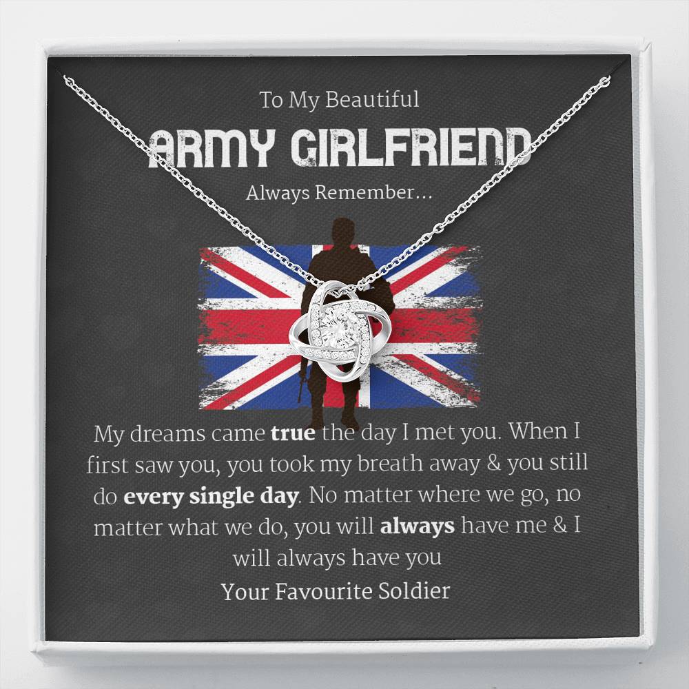 UK Army Girlfriend Necklace: Anniversary Gift for Girlfriend, Girlfriend Gift, Gift for Girlfriend, Necklace for Girlfriend