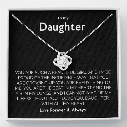 Gift for Daughter from Mom Dad, Birthday, Christmas, Graduation Gift for Daughter To Our Daughter Necklace T-0086