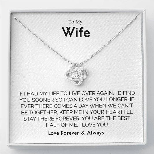To My Wife Necklace - Anniversary, Birthday, Christmas Gift for Wife, Necklace for Wife, Gift for Wife Birthday T-0058
