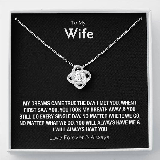 To My Wife Necklace - Anniversary, Birthday, Christmas Gift for Wife, Necklace for Wife, Gift for Wife Birthday T-0025