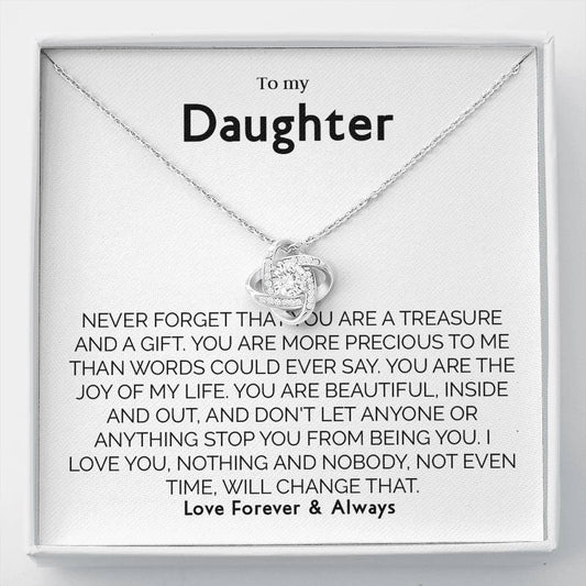Gift for Daughter from Mom Dad, Birthday, Christmas, Graduation Gift for Daughter To Our Daughter Necklace T-0079