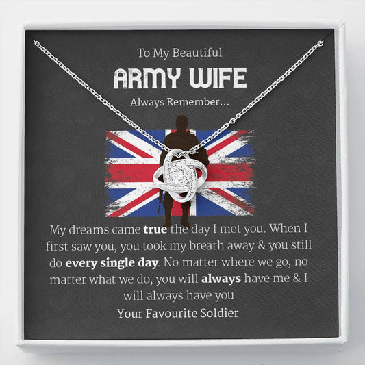 Deployment Gift For UK Military Wife, Mother's Day Gift For Army Wife, Husband To Wife Gifts, Navy Wife Necklace, US Air Force Wife, USMC Wife