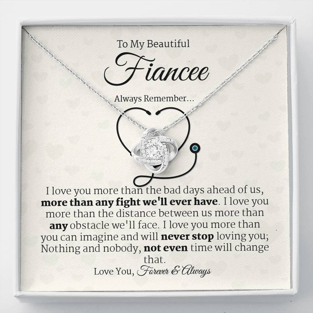 To My Beautiful Nurse Fiancee Jewelry, Necklace for Fiancee, Engagement Gift For Her, Future Wife Birthday Gift