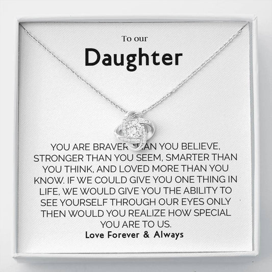 Gift for Daughter from Mom Dad, Birthday, Christmas, Graduation Gift for Daughter To Our Daughter Necklace T-0067