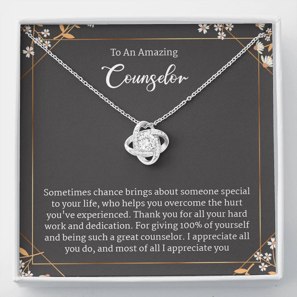 Thank You Gifts For Counselors, Mental Health, Clinical, Rehab Counselors. Jewelry Necklace Gift Box Set