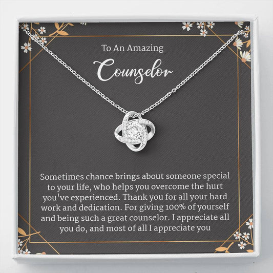 Thank You Gifts For Counselors, Mental Health, Clinical, Rehab Counselors. Jewelry Necklace Gift Box Set