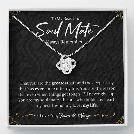 To My Soulmate Necklace, Anniversary Gift For Wife Girlfriend , Gift for Wife Birthday, Gift For Wife, Necklace for Wife, Christmas Gift For Wife