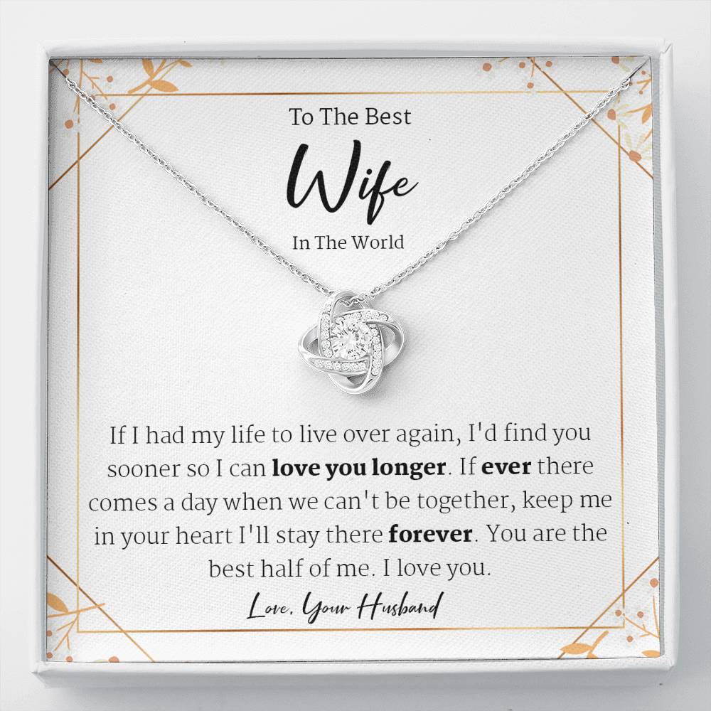 Wife Gift for Wife Birthday Gift, Wife Necklace Wife Christmas Gift from Husband to Wife Gift ideas