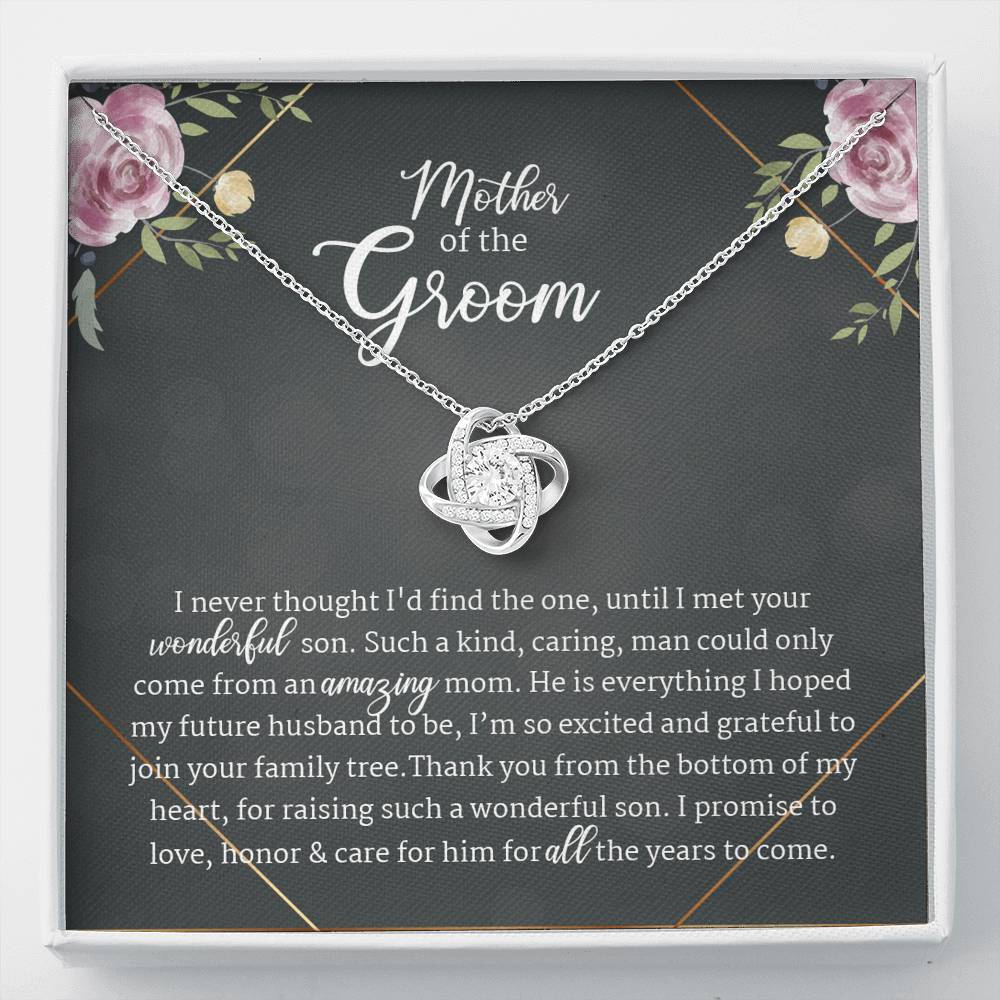 Join Your Family Tree. Mother Of The Groom Gift From Bride To Be. Love Knot Necklace