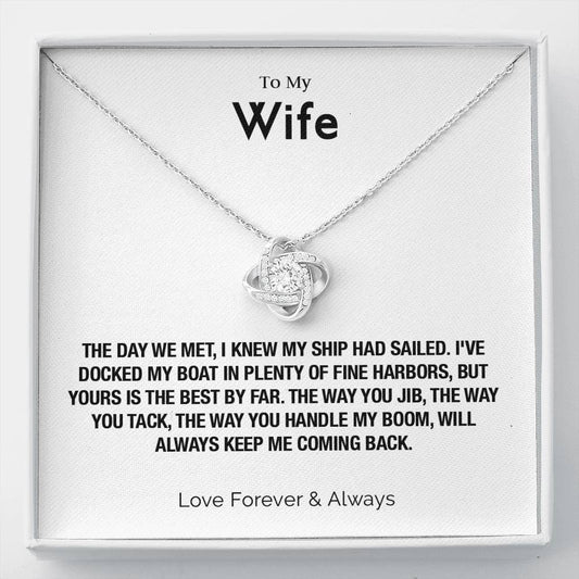 To My Wife Necklace - Anniversary, Birthday, Christmas Gift for Wife, Necklace for Wife, Gift for Wife Birthday T-0007