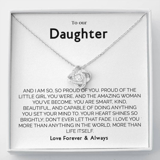 Gift for Daughter from Mom Dad, Birthday, Christmas, Graduation Gift for Daughter To Our Daughter Necklace T-0080
