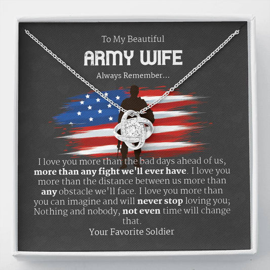 US Army Wife Necklace, Anniversary Gift For Wife, Gift for Wife Birthday, Gift For Wife, Necklace for Wife, Christmas Gift For Wife