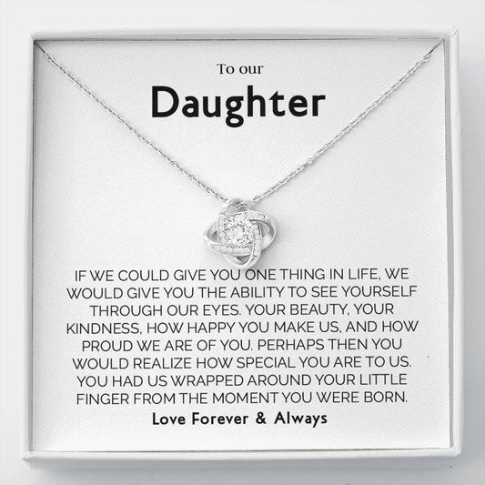 Gift for Daughter from Mom Dad, Birthday, Christmas, Graduation Gift for Daughter To Our Daughter Necklace T-0069