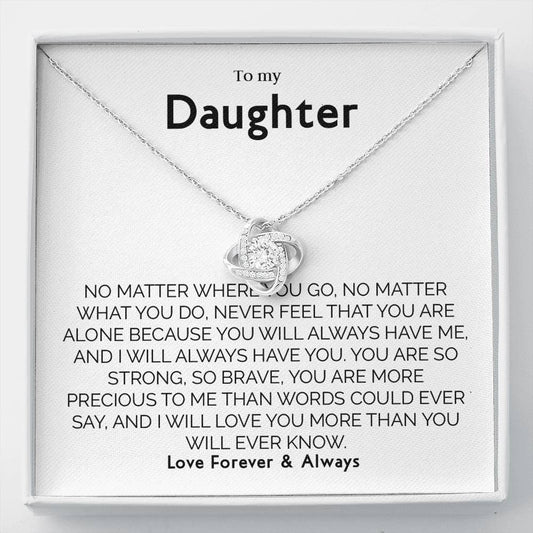 Gift for Daughter from Mom Dad, Birthday, Christmas, Graduation Gift for Daughter To Our Daughter Necklace T-0092