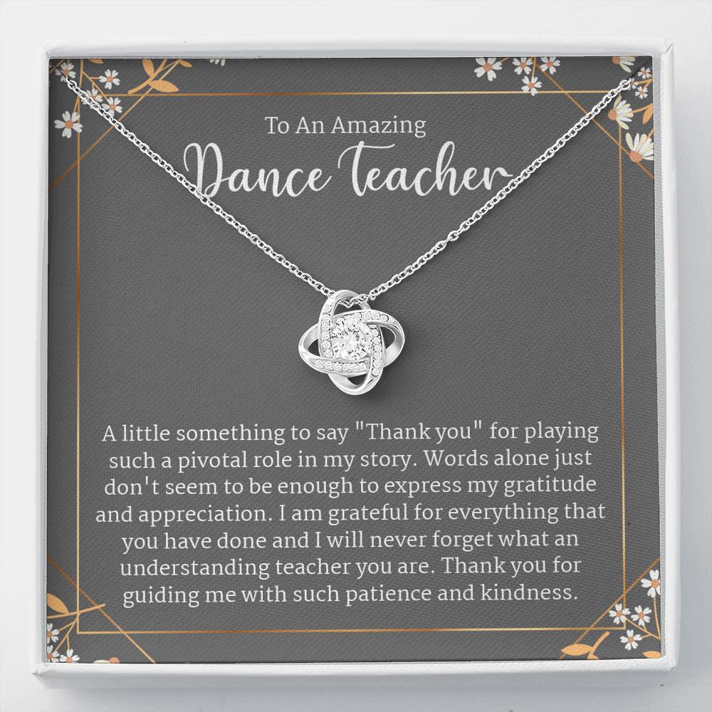 Gift For Dance Teacher Appreciation, Dance Teacher Thank You Jewelry Necklace gift