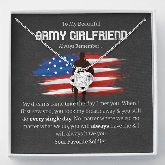 US Army Girlfriend Necklace: Anniversary Gift for Girlfriend, Girlfriend Gift, Gift for Girlfriend, Necklace for Girlfriend
