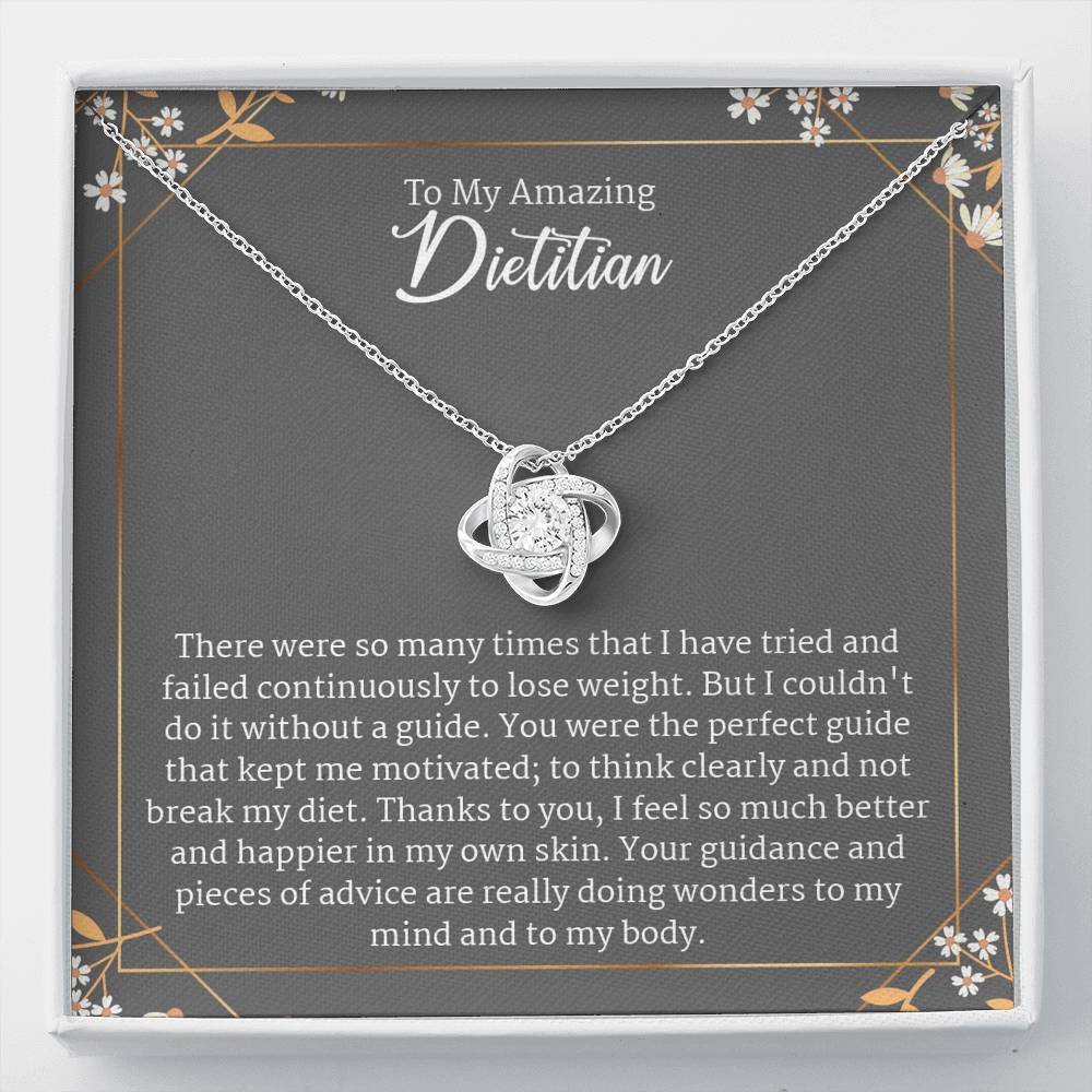 Dietitian thank You Card & Gift Set, Dieititian Jewelry Necklace