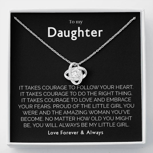 Gift for Daughter from Mom Dad, Birthday, Christmas, Graduation Gift for Daughter To Our Daughter Necklace T-0081