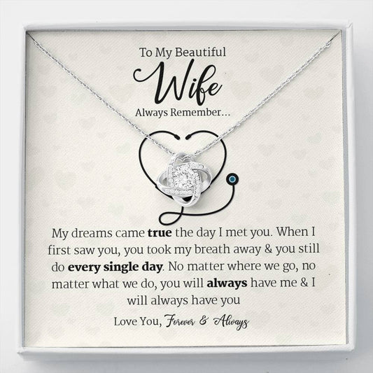 To My Nurse Wife Necklace - Anniversary Gift for Wife, Birthday Gift for Wife, Gift for Wife, Necklace for Wife, Gift for Wife Birthday