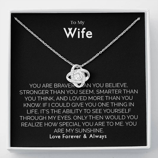 To My Wife Necklace - Anniversary, Birthday, Christmas Gift for Wife, Necklace for Wife, Gift for Wife Birthday T-0054