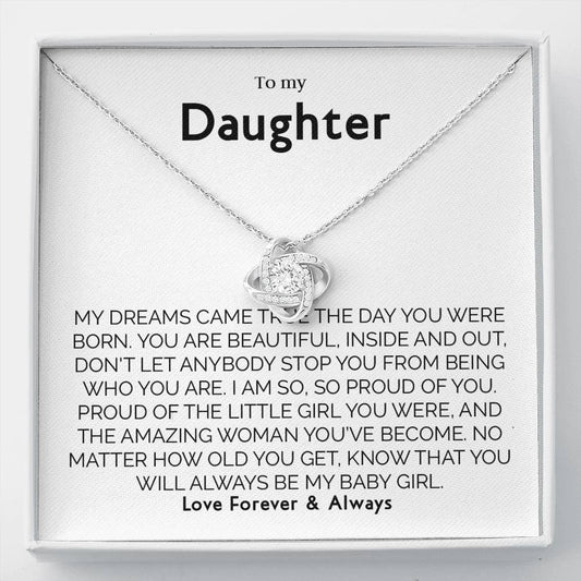 Gift for Daughter from Mom Dad, Birthday, Christmas, Graduation Gift for Daughter To Our Daughter Necklace T-0093
