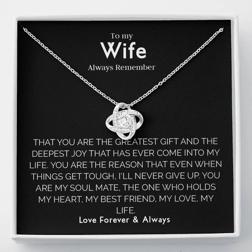 To My Wife Necklace - Anniversary, Birthday, Christmas Gift for Wife, Necklace for Wife, Gift for Wife Birthday T-0026