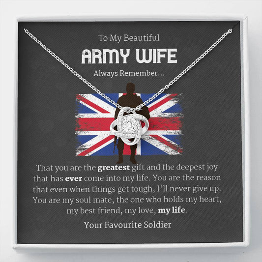 UK Army Wife Anniversary Gift For Wife, Gift for Wife Birthday, Gift For Wife, Necklace for Wife, Christmas Gift For Wife