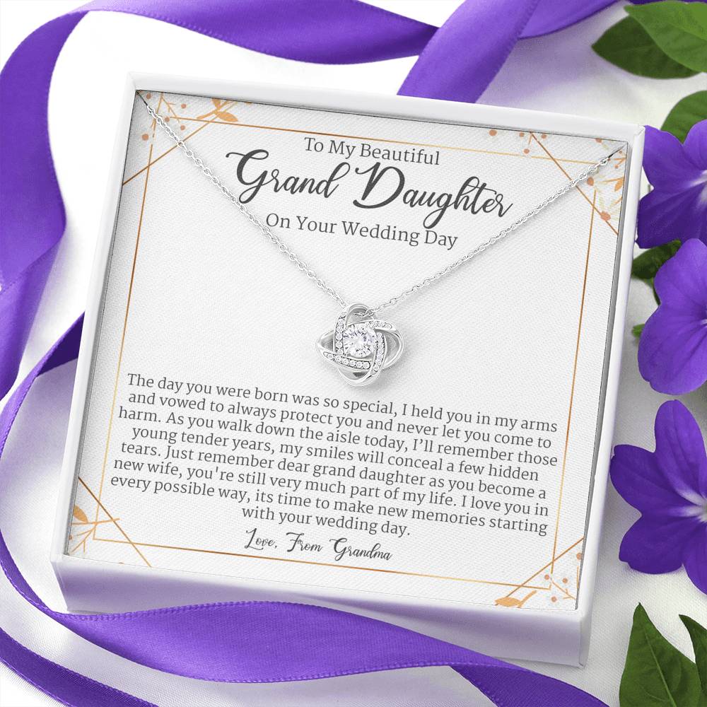 Grandma Wedding Gift To Granddaughter, Granddaughter Gifts from Grandma, Love Knot Necklace
