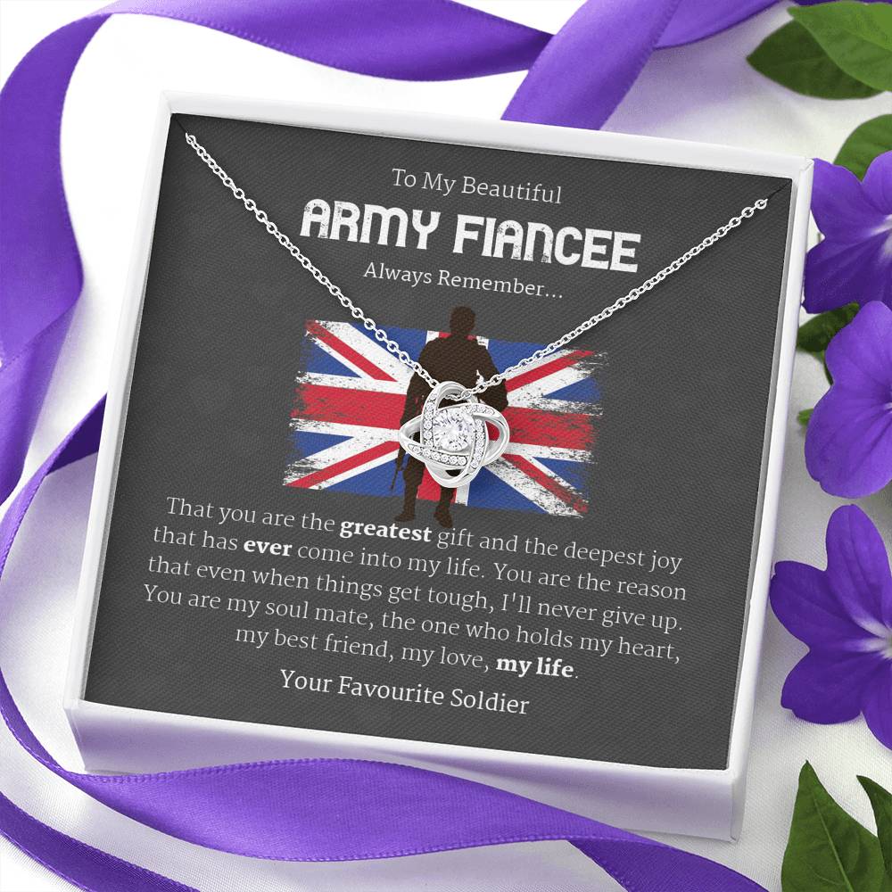 UK Army Bride to be Gift Necklace, Romantic Fiancee Jewelry, Necklace for Fiancee, Engagement Gift For Her, Future Wife Birthday Gift