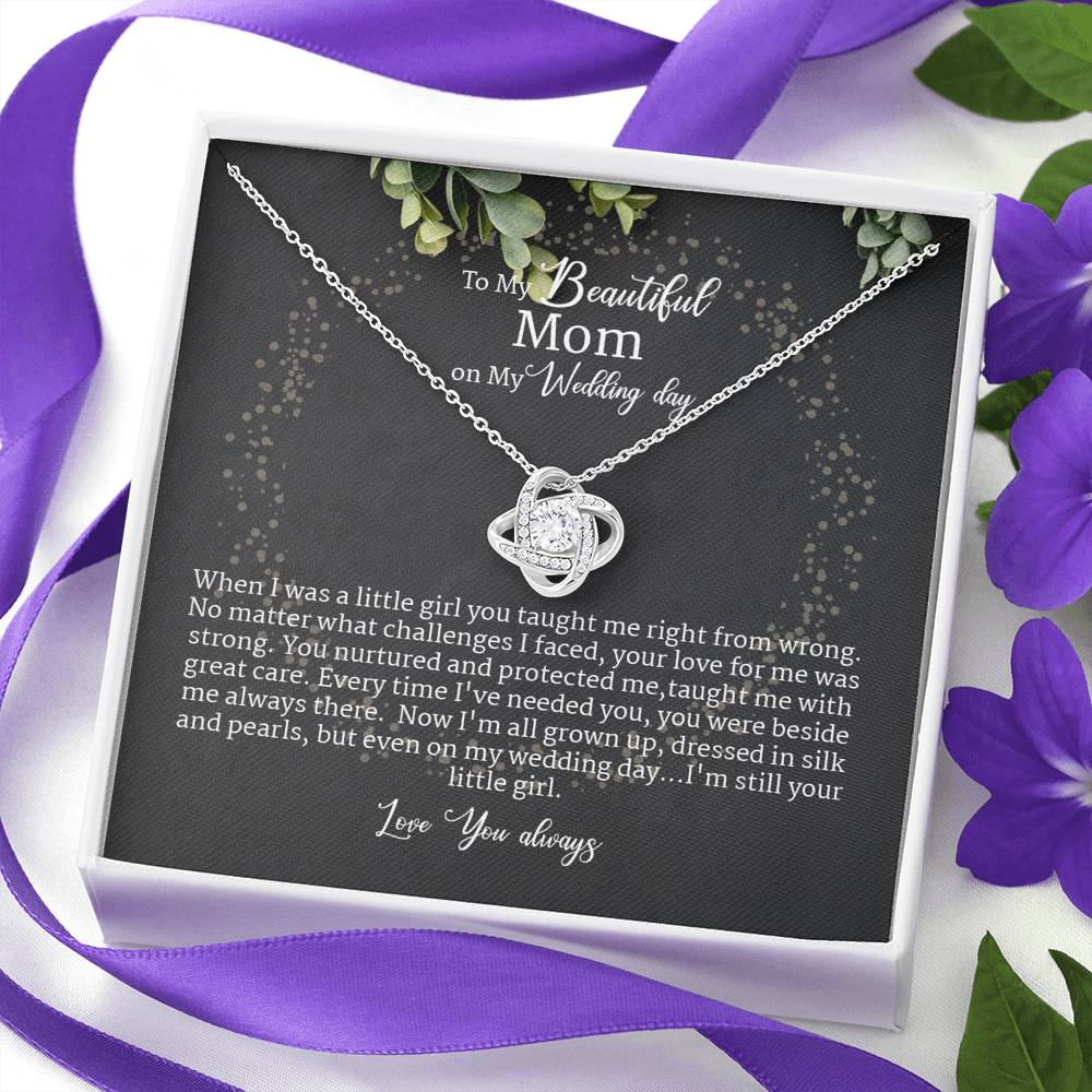 Mother Of The Bride Gift Necklace From Daughter Bride Love Knot
