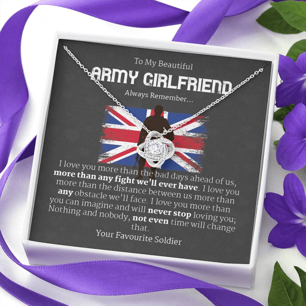 To My Army Girlfriend UK, Military Girlfriend Necklace, Anniversary Gift for Girlfriend, Girlfriend Gift, Necklace for Girlfriend