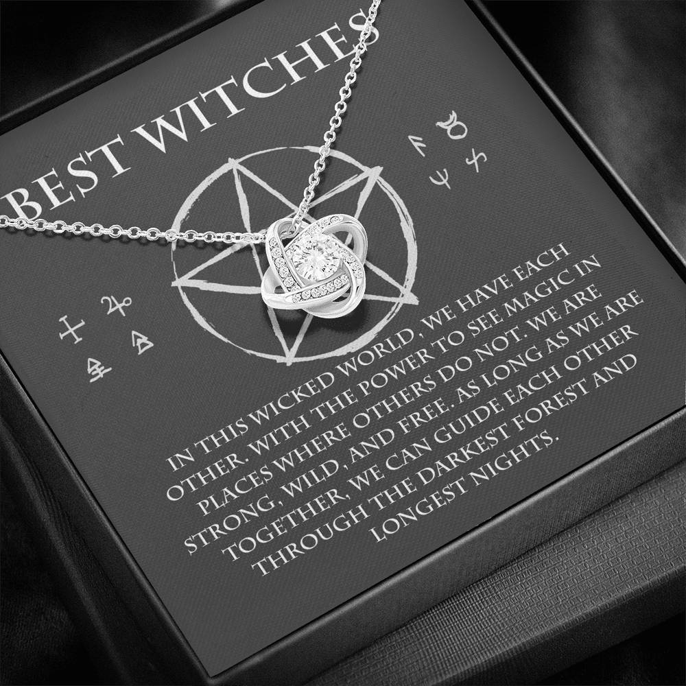 Best Witches Necklace, Gift for Coven Sisters, Goth Jewelry, Halloween Gothic Necklace