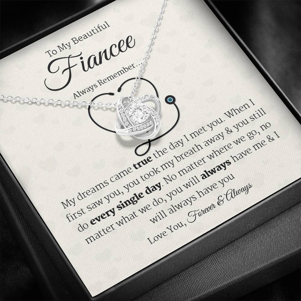 To My Nurse Fiancee Necklace, Bride to be Gift, Romantic Fiancee Jewelry, Necklace for Fiancee, Engagement Gift For Her, Future Wife Birthday Gift