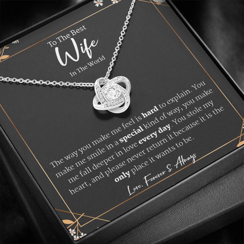 To my wife necklace with love jewelry anniversary gift for wife birthday gift for woman gift for girlfriend gift for mom gift for sister her