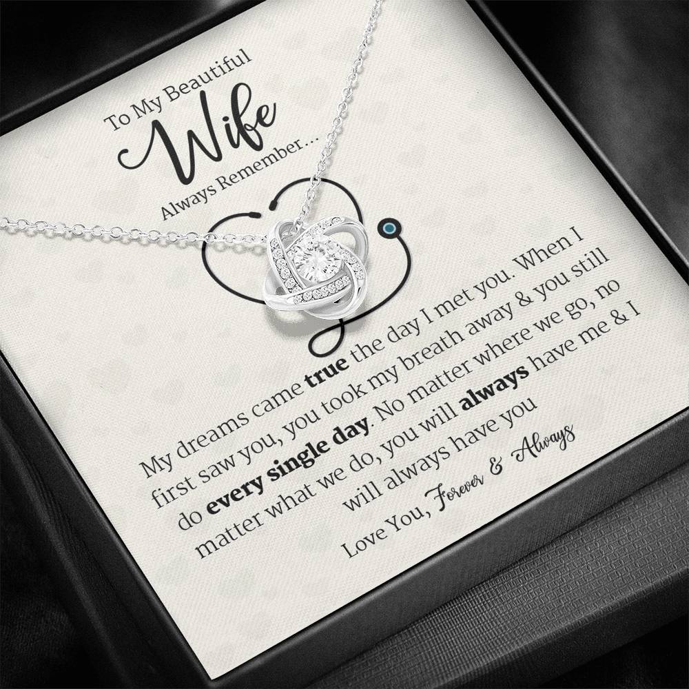 To My Nurse Wife Necklace - Anniversary Gift for Wife, Birthday Gift for Wife, Gift for Wife, Necklace for Wife, Gift for Wife Birthday
