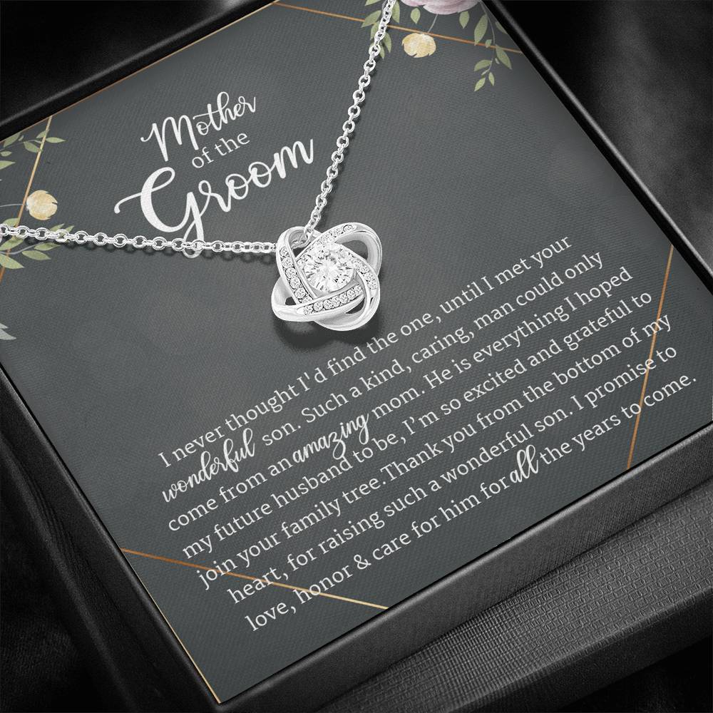 Join Your Family Tree. Mother Of The Groom Gift From Bride To Be. Love Knot Necklace